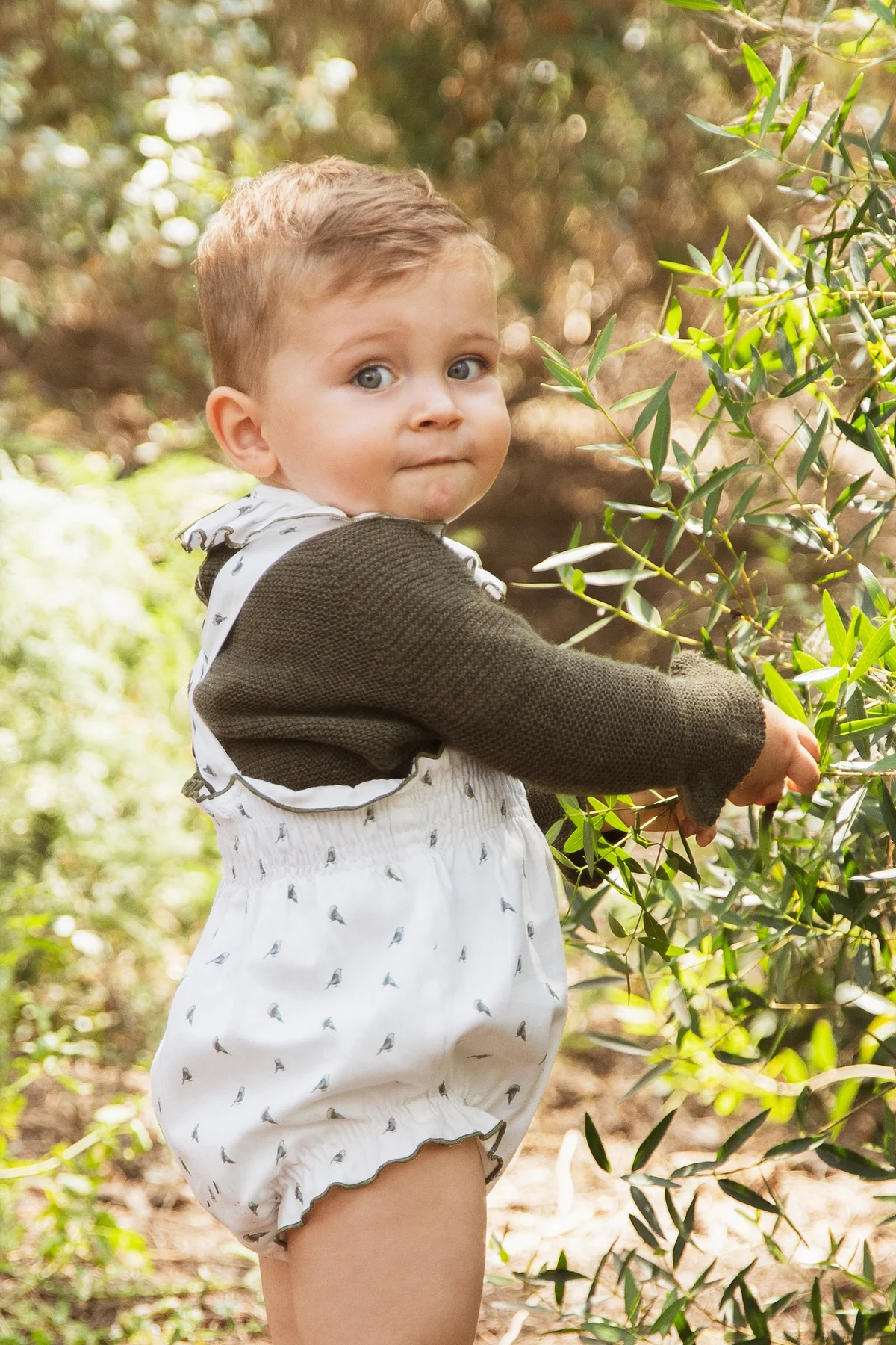Pelele bebé estampado con cuello volante de Paloma de La O - Imagen 2