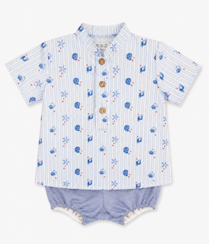 Conjunto infantil con estampado marino - BBZ Creaciones