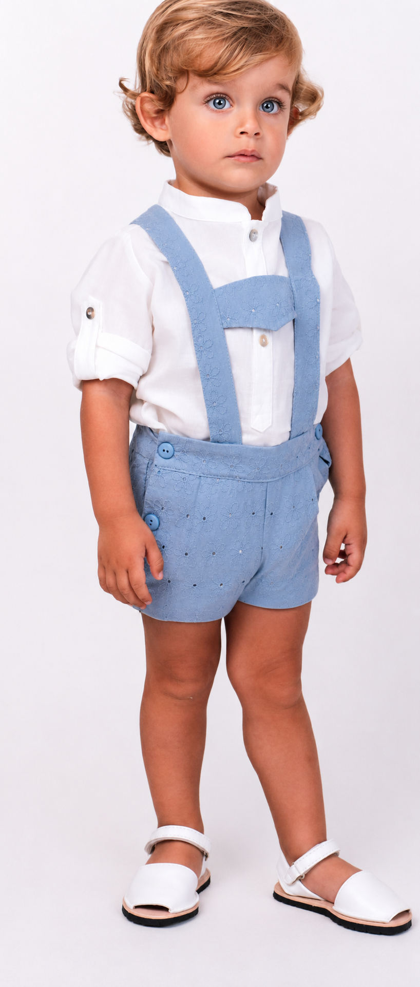 Conjunto de Ceremonia con Camisa y Short de Tirantes para Niño – Nekenia - Imagen 2