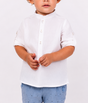 Conjunto de Ceremonia con Camisa y Short de Tirantes para Niño – Nekenia
