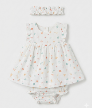 Conjunto Jesusito para Niña de Marini con Braga y Diadema – BBZ Creaciones