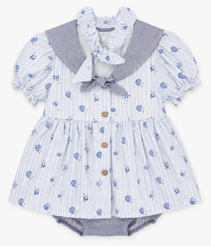 Jesusito Marinero con Estampado de Caracolas y Ranita para Niña – BBZ Creaciones