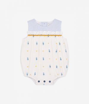 Pelele de Bebé con Estampado de Caballitos de Mar para Niño  – Paloma de la O