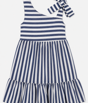 Vestido para Niña Marinero a Rayas con Lazo en Tirante – BBZ Creaciones